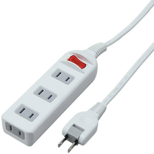 4 Holes - 耐トラシャッター集中スイッチ付 4個口 2m Y02S412WH(ホワイト)