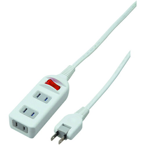 耐トラシャッター集中スイッチ付 3個口 3m Y02S313WH(ホワイト)