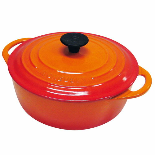 ル・クルーゼ LE CREUSET ココット ビス ロンド IH対応 両手鍋 20cm(オレンジ)