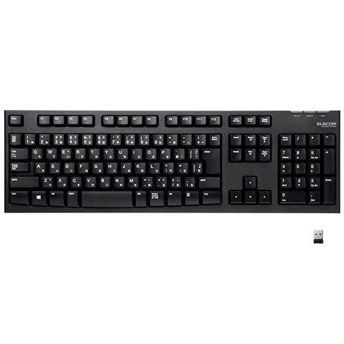エレコム(ELECOM) TK-FDM063TBK ブラック 2.4GHzワイヤレスフルキーボード