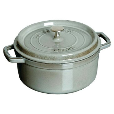 【生涯保証 国内正規品】ストウブ staub ピコ ココット ラウンド IH対応 両手鍋 10cm 40500-106(グレー) Staub Cocotte 鋳物 ホーロー鍋 IH対応 琺瑯 ホウロウ 保温 おしゃれ オーブン 両手鍋 深型