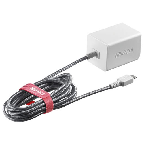 バッファロー(BUFFALO) BSMPA2401BC1TWH(ホワイト) BSMPA2401BC1Tシリーズ 2.4A USB急速充電器 1.8m