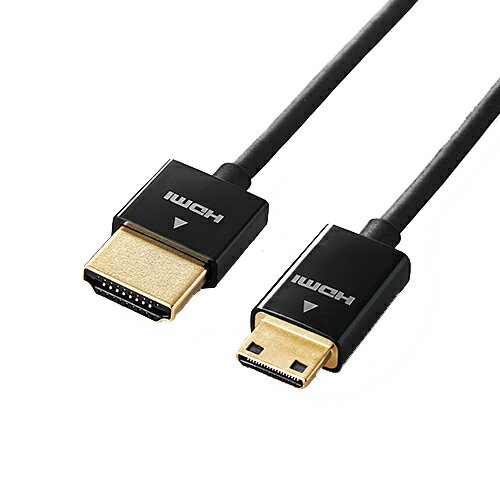 エレコム(ELECOM) DGW-HD14SSM15BK ブラック カメラ接続用HDMI Miniケーブル 1.5m