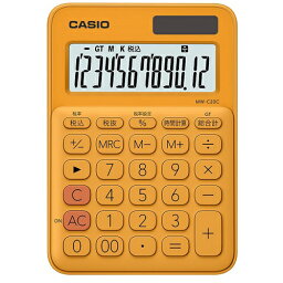 CASIO(カシオ) MW-C20C-RG(オレンジ) カラフル電卓 12桁