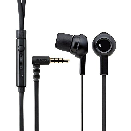 エレコム(ELECOM) EHP-CS3520MBK ブラック ステレオヘッドホンマイク スマートフォン用