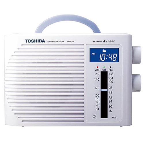 TY-BR30F(W) 東芝 ワイドFM/防水クロックラジオホワイト TOSHIBA