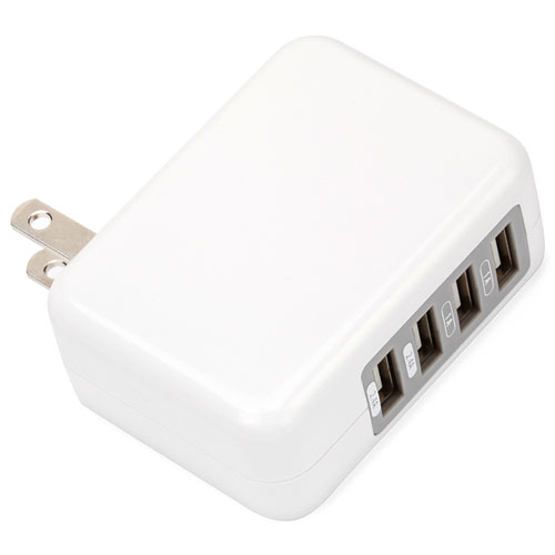 PGA PG-UAC48A01WH(ホワイト) USB電源アダプタ4ポート 4.8A PGA PG-UAC48A01WH(ホワイト) USB電源アダプタ4ポート 4.8A