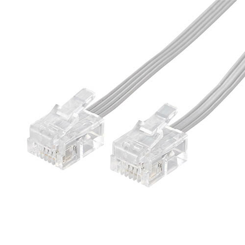 Modular （5 m+） - エレコム(ELECOM) MJ-20WH ホワイト スリムモジュラケーブル 20m