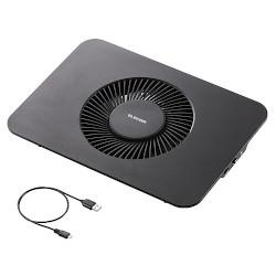 ■静音・安定性を兼ね備え、デスクワークでの使用に最適な静音・強冷タイプのノートPC用クーラーです。 ■大口径20cmファンを搭載し、本製品未使用時との比較では最大約10℃の冷却効果を発揮します。※使用環境によって効果は異なります。 ■ファンの動作音は一般生活におけるささやき声程度の30db-Aで、オフィスや深夜の家庭での常用に最適な静音モデルです。 ■15.4〜17インチサイズのノートPCを設置可能です。 ■底面から風をムダなく取り込む吸気構造により、効率的に排気風を発生させます。 ■本体側面に操作しやすいプッシュ式の電源ON/OFFスイッチを採用しています。 ■電源ON時に点灯し動作中であることが一目で分かる動作確認用LEDが付いています。 ■パソコンの発熱状況に合わせて細かく風量を調整できるダイヤル式風量調節機能が付いています。 ■底面4カ所のラバーパーツにより、滑りにくく安定した作業が可能です。 ■付属の給電用USBケーブルをパソコンのUSBポートに接続するだけで使用可能です。SXCL21LBK対応機種：USBインタフェースを搭載するパソコン風力切替機能：無段階ファン数：1ファン寸法：約幅200×奥行き200×高さ17mmファン回転数：800±200RPM最大風量：約70CFM騒音レベル：約30dB-A電源：バスパワー定格電圧：5V消費電流：420mAカラー：ブラック外形寸法：約幅403×奥行283×高さ65mm(ケーブルを除く)質量：約610g(ケーブルを除く)筐体材質：ABS付属品：電源ケーブル保証期間：6カ月静音・安定性を備え、デスクワークに最適