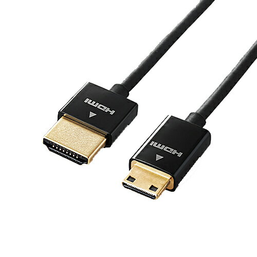 エレコム(ELECOM) DGW-HD14SSM20BK ブラック カメラ接続用HDMI Miniケーブル 2m