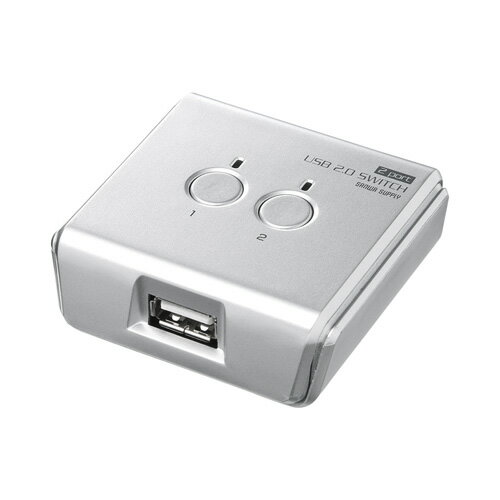 ■2台のパソコンで1台のUSB2.0機器を切り替えて共有できます。■USB2.0のハイスピード(480Mbps)に対応した切替器です。■ボタンスイッチで簡単に2台のパソコンを切り替えできます。■切り替え先が一目で分かるLEDを搭載しています。■USB2.0に対応したプリンターなどの周辺機器を共有するのに最適ですSWUS22Nインターフェース規格：USB仕様Ver 2.0準拠(USB仕様 Ver1.1上位互換)コネクタ：　USB Aコネクタ メス×1(周辺機器側)　USB Bコネクタ メス×2(パソコン側)切替内容：パソコン2:周辺機器1環境条件：　動作時温度・湿度/0〜40℃　湿度0〜85%RH(結露なきこと)　保管時温度・湿度/0〜60℃　湿度0〜85%RH(結露なきこと)サイズ：本体/W60.6×D60.6×H22mm(本体サイズ)重量：51g付属品：USB2.0対応USB接続ケーブル(1.8m)×1、取扱説明書、保証書対応機種：　Windows搭載(DOS/V)パソコン、Apple Macシリーズ　※USBポートを持ち、パソコン本体メーカーがUSBポートの動作を保証している機種。　(USB1.1対応のUSBポートに接続した場合は、USB1.1の転送速度(1.5〜12Mbps)にのみ対応します)　※USB2.0の環境で動作させるためにはパソコン本体にUSB2.0ポートが必要です。対応OS：　Windows 10・8.1・8(64bit/32bit)・7(64bit/32bit)・Vista・XP(64bit/32bit、各Editon対応)　macOS 10.12〜10.13、Mac OS X 10.0〜10.11、Mac OS 9.0〜USB2.0手動切替器(2回路)