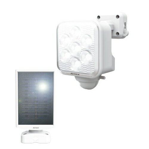 ムサシ musashi S-110L 5W×1灯 フリーアーム式LEDソーラーセンサーライト S110L