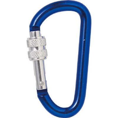 Rakuten - トラスコ中山 TKNNL880BL ネジロック付カラビナ 線径8mmx79mm ブルー