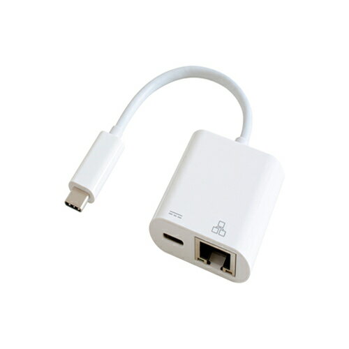 0．14m［USB−C オス→メス LAN＋USB−C（給電用 USB PD対応）］3．2変換アダプタ Giga対応 ホワイト GP-CR45H/W