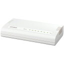 IODATA(アイ・オー・データ) ETX-ESH08WC(ホワイト) 100BASE-TX 10BASE-Te対応 8ポート レイヤー2スイッチングハブ(2)