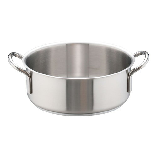 ■サンドイッチ式三層底熱伝導率の高いアルミニウムを保温性の高いステンレスでサンドイッチ。■ムラ無く均一に、効率よく加熱するのでスピーディーな沸き上がりを可能にします。■ハンドルと鍋本体の接合にビスを使用していませんので洗いやすく衛生的で、ビスの緩みなどによる水モレの心配がありません。■IH調理器100V-200V対応サイズ表示(内径cm)：24外径×深さ(mm)：260×95容量(L)：4.3質量(Kg)：1.75板厚(mm)：0.8底径(mm)：252プロユースの電磁調理器対応鍋「ムラノインダクション」シリーズ