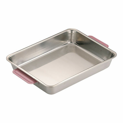 ■食材別の色分け管理ができます。■特殊焼付塗装により食器洗浄機にも対応。■材質:18-8ステンレスサイズ表示：15枚取幅(ハンドル含む)×奥行×高さ(mm)：297(345)×232×50原産国：日本HACCP対応品!食材別の色分け管理に便...