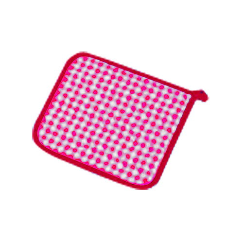 ■材質:綿100%(裏面/シリコン加工)カラー：レッド縦×横(mm)：205×205材質：綿100%(裏面/シリコン加工)