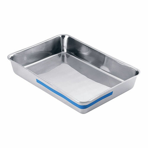 TKGコーポレーション ステンレス カラーライン角バット 8枚取 ブルー