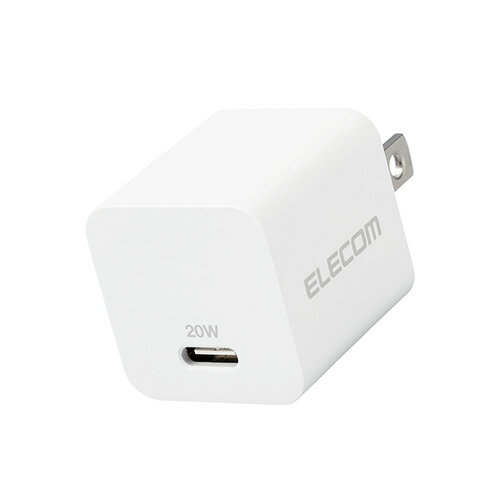 エレコム(ELECOM) MPA-ACCP28WH(ホワイト) USB 充電器 PD対応 20W Type-C ×1ポート 小型 軽量