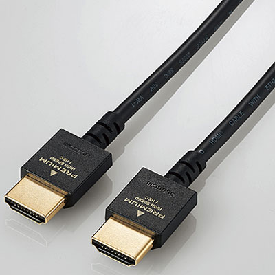 エレコム(ELECOM) DH-HDP14ES20BK ブラック PREMIUM HDMIケーブル 2m