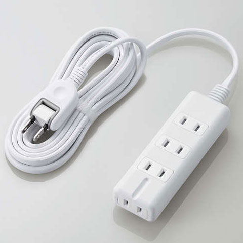 ■「ほこり防止シャッター」を装備した電源タップ■差込口には耐熱性に優れたユリア樹脂を使用しており、万一の発熱の際にも融解しにくく、電気火災の防止に有効です■トラッキング現象による火災の防止に役立つ絶縁キャップ付きのコンセントプラグを採用していますTKM012430WHコード長：3mアンペア数：15A差込口数：4口差込方向：上挿し3口・横挿し1口USBポート数：-口プラグ形状：2ピンアース：-ノイズフィルタ：-マグネット：○一括スイッチ：-個別スイッチ：-雷ガード：○絶縁キャップ：○ブレーカー：-寸法：幅40×高さ 23×奥行 121mm質量：約290g付属品：タップ底面の強力なネオジム磁石付でピタッと固定