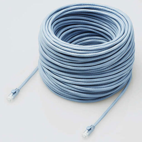エレコム(ELECOM) LD-GPAT/BU60/RS(ブルー) Cat6A LANケーブル 60m