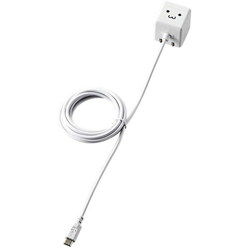 ���쥳�� ELECOM MPA-ACMAC155WF(�ۥ磻�ȥե�����) �����֥���η����ޥ���AC���Ŵ� Ĺ��̿ USB���Ŵ� 1A 1.5m