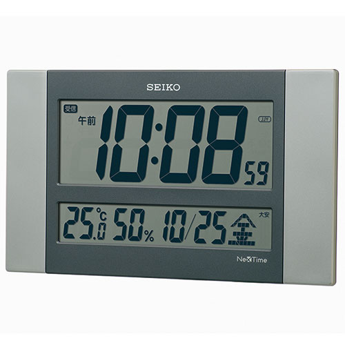 Narumi - セイコー(SEIKO) ZS451S 銀色メタリック塗装 ネクスタイムシリーズ 電波デジタル時計