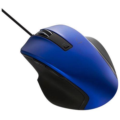 ナカバヤシ MUS-UKF130BL ブルー USB 有線5ボタンBlueLEDマウス(2.0)