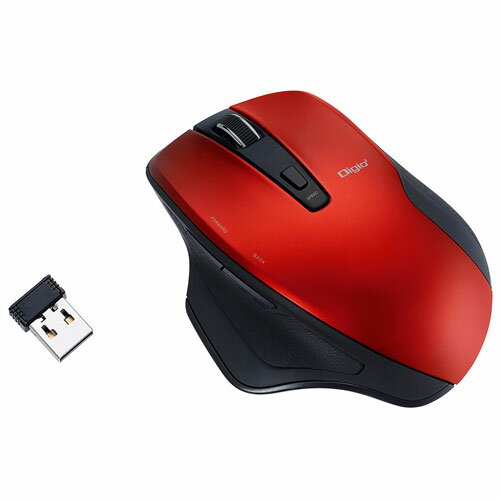 ナカバヤシ MUS-RKF155R(レッド) 無線静音5ボタンBlueLEDマウス ナカバヤシ MUS-RKF155R(レッド) 無線静音5ボタンBlueLEDマウス
