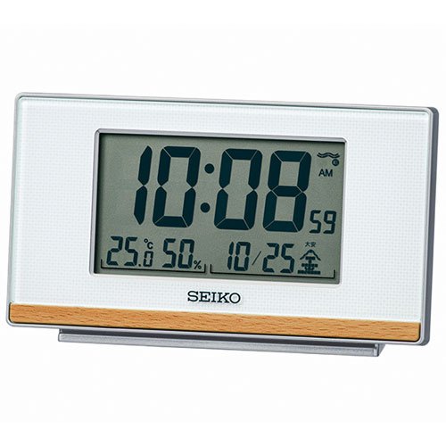 セイコー(SEIKO) SQ793W 電波目覚まし時計 温度・湿度表示付