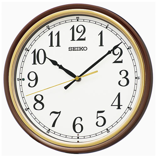 セイコー SEIKO KX271B 茶メタリック塗装 電波掛け時計 KX271B