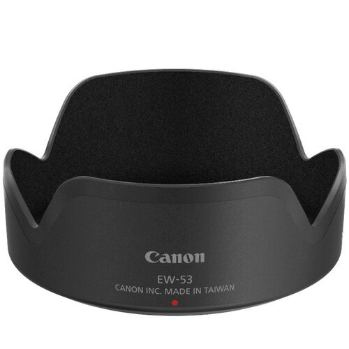 ■画角外からの不要な光を遮り、画質劣化の原因となるフレアやゴーストを防ぐレンズフード。■それぞれのレンズに合わせた最適な形状で、快適な撮影環境をつくりだします。 EW53【対応機種】EF-M15-45mm F3.5-6.3 IS STM　
