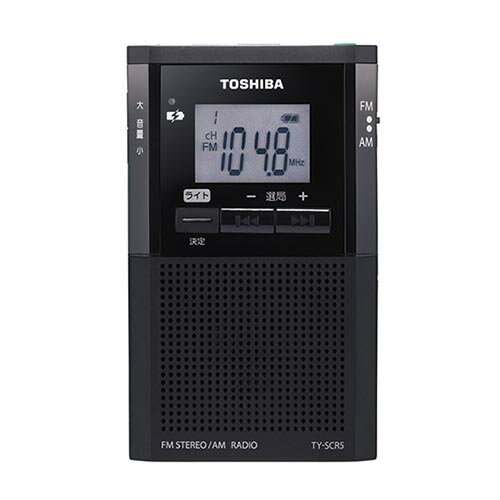 楽天ワンズマート楽天市場店東芝（TOSHIBA） TY-SCR5-K（ブラック） LEDライト付きポケットラジオ
