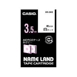 CASIO(カシオ) XR-3WE ネームランド スタンダードテープ 白/黒文字 3.5mm