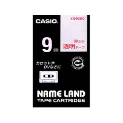 CASIO （Nameland） - CASIO(カシオ) XR-9XRD ネームランド用 透明テープ 赤文字 9mm