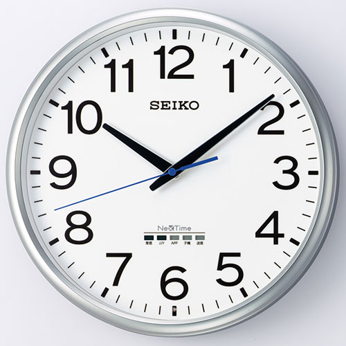 セイコー(SEIKO) ZS253S(銀色メタリック塗装) ネクスタイム 電波掛け時計