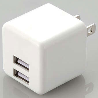 エレコム(ELECOM) MPA-ACU11WH ホワイト コンパクトAC充電器 2.4A/Aポート×2