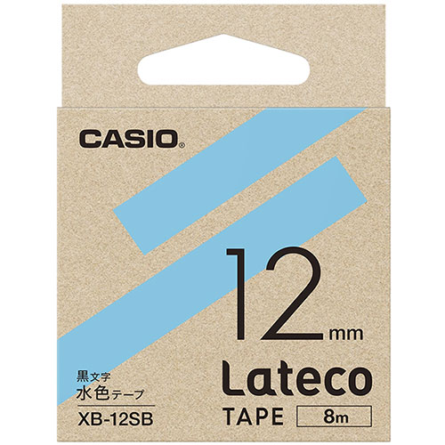 CASIO(カシオ) XB-12SB 水色 ラテコ 詰め替え用テープ 幅12mm