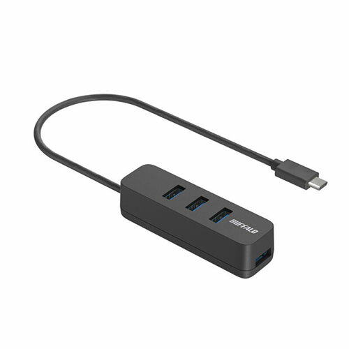バッファロー(BUFFALO) BSH4U320C1BK(ブラック) USBハブ 4ポート バッファロー(BUFFALO) BSH4U320C1BK(ブラック) USBハブ 4ポート