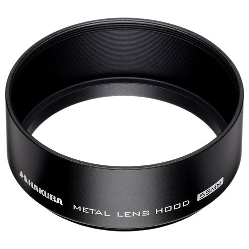 ■50mm標準レンズ(35mm判の場合)に対応するレンズフードです■メタルレンズフードは高強度6000系アルミニウム合金(強度・耐食性に優れるため建築用サッシなどに使われる材質)を、高精度の切削加工で作り上げたレンズフードです■内側には内面反射を防止するマット塗装と遮光線の処理をしていますKMH55サイズ：55mm材質：アルミニウム高強度6000系アルミニウム合金製レンズフード