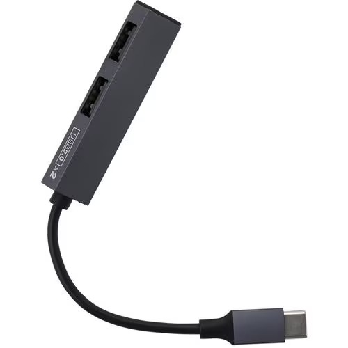 �ʥ��Х䥷 UH-C2562GY ���졼 USB2.0 Type-C 2�ݡ����Ѵ��ϥ�