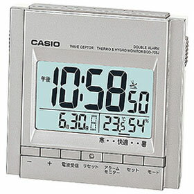 Wedgwood - CASIO(カシオ) DQD-705J-8JF チタニウムシルバー 電波目覚まし時計