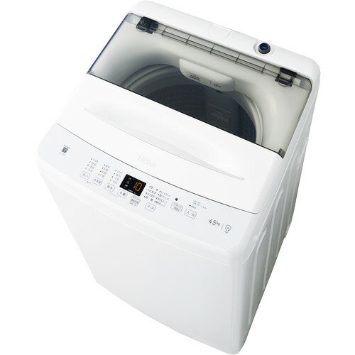 【設置＋リサイクル＋長期保証】ハイアール(Haier) JW-U45B-W(ホワイト) 全自動洗濯機 上開き 洗濯4.5kg/乾燥2kg