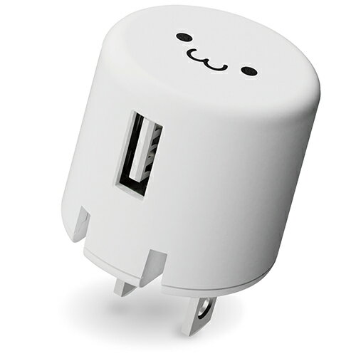 エレコム ELECOM MPA-ACU07WF ホワイトフェイス コンパクトAC充電器 USB充電器 1A/Aポート×1