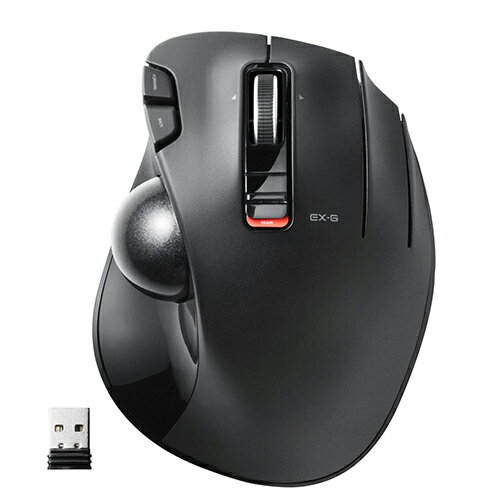 Ball Type Mouse - エレコム ELECOM M-XT3DRBK ブラック ワイヤレストラックボール 親指操作タイプ 6ボタン Lサイズ MXT3DRBK