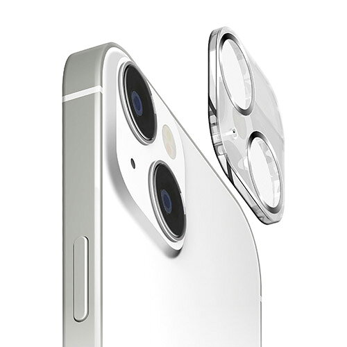 其它 - PGA iPhone15/15 Plus用 カメラフルプロテクター クリア/シルバー PG23ACLG04SV