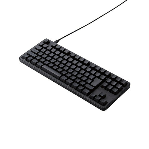 English Keyboard - エレコム(ELECOM) TK-MC30UKT-BK ブラック キーボード 有線 着脱式USBケーブル 茶軸 タクタイル テンキーレス