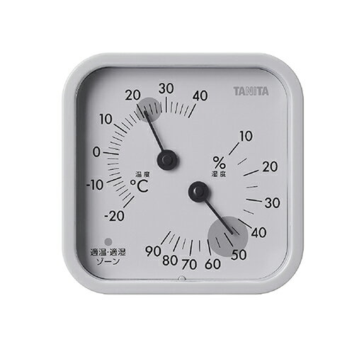 タニタ(TANITA) TT-587-GY ウォームグレー アナログ温湿度計